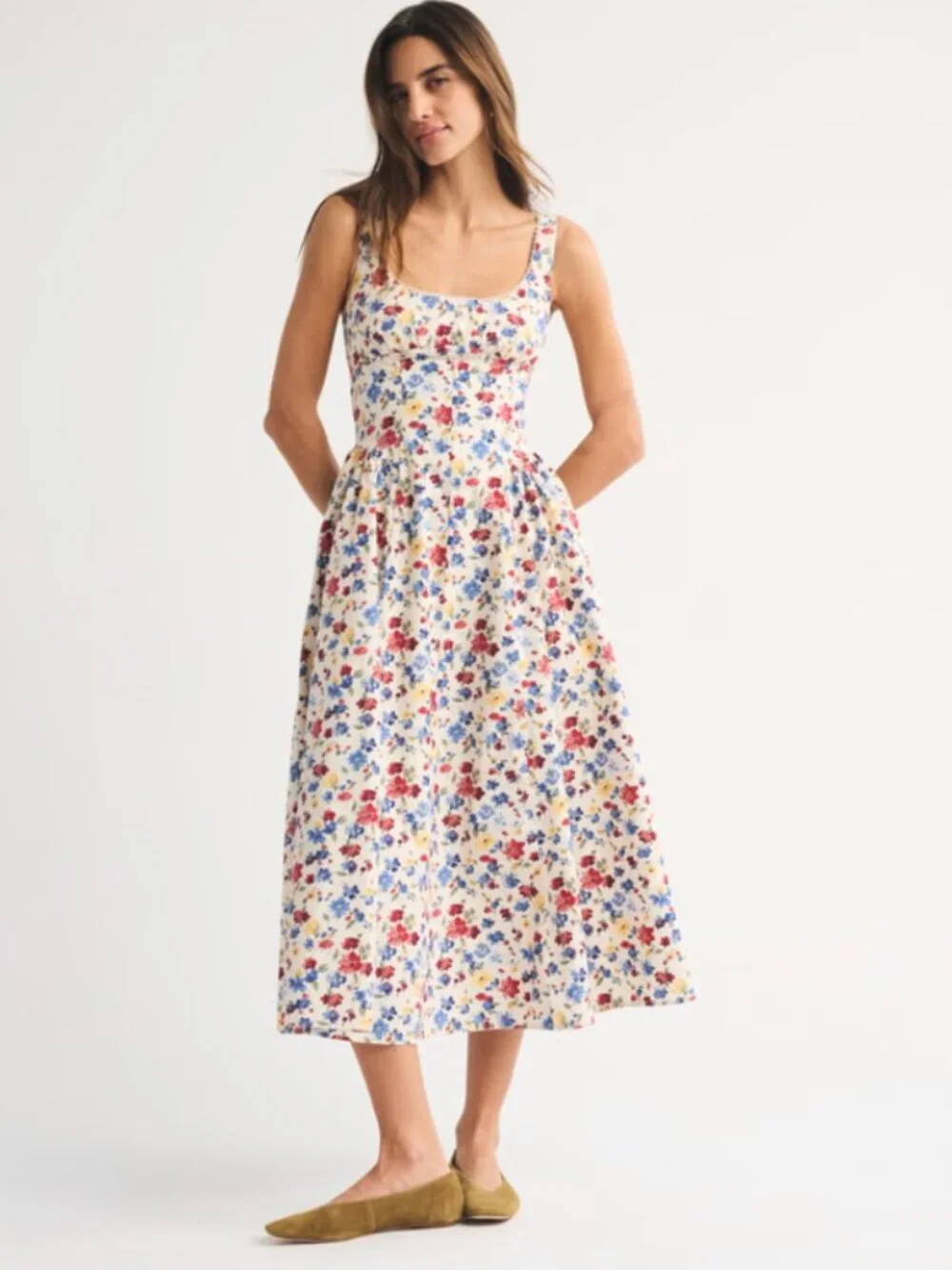 Abercrombie & Fitch Bra Free Dylan Midi Dress XS Tall - NWT